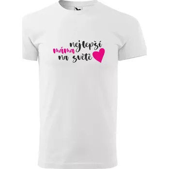 Pánské oblečení Sablio Tričko s potiskem Nejlepší máma na světě - bílé S