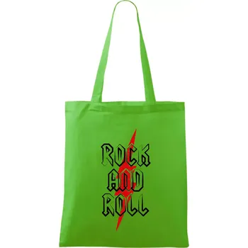 Nákupní taška Rock and Roll blesk - Taška bavlněná - 42 x 38 cm ( Apple Green )