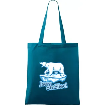 Jsem otužilec - medvěd - Taška bavlněná - 42 x 38 cm ( Petrolejová )