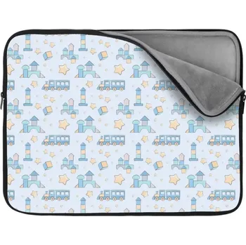 pouzdro na notebook Sablio Obal na notebook Stavebnice a vláčky - 15,6"