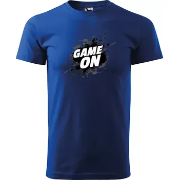 Sablio Tričko s potiskem Game On - modré XL