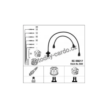 Zapalovací kabel Sada kabelů pro zapalování NGK RC-VW217 - PORSCHE, VW