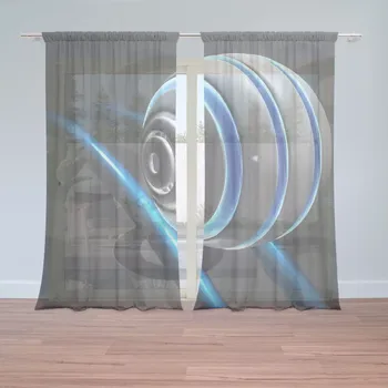 Záclona Sablio Záclony Modrá koule: 2ks 150x250cm