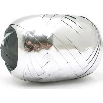 Stuha Stuha vázací na dárky 20 m stříbrná