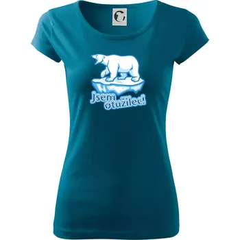 Dámské oblečení Jsem otužilec - medvěd - Dámské triko Pure - 3XL ( Petrolejová )