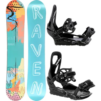 Snowboard RAVEN Snowboard set Raven Anna + vázání Raven S230 138cm VÍCEBAREVNÁ|ZELENÁ|ČERNÁ 2023