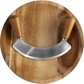 Kuchyňské prkénko Cole & Mason Sekáček na bylinky s prkénkem Ashden akáciové dřevo H722130