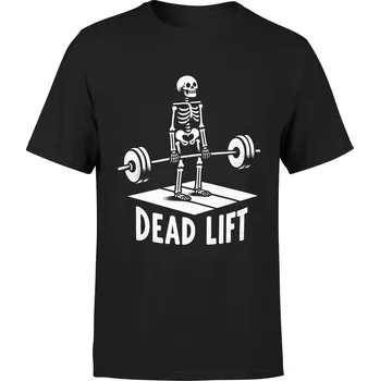 Pánské tričko PÁNSKÉ FITNESS TRIČKO DO TRIČKO S POTISKEM POTISKEM MRTVÉHO TAHŮ VEL. 3XL