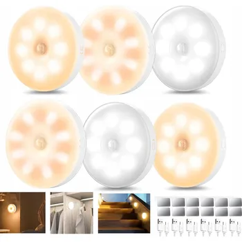 Noční světlo NOČNÍ LAMPA BEZDRÁTOVÁ LED S MAGNETICKÝM SENZOREM POHYBU AKUMULÁTOROVÁ