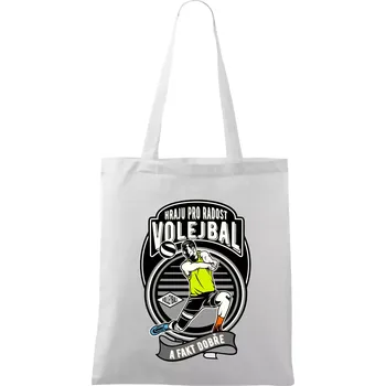 Hraju pro radost volejbal a fakt dobře - Taška bavlněná - 42 x 38 cm ( Bílá )