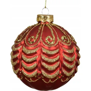 Vánoční dekorace Zdobená Vánoční Koule , hladká směs Vánoční Koule 10 cm 1 ks