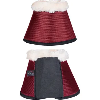 Koňské kamaše Zvony Comfort HKM s beránkem 1680 D,vínová, Pony