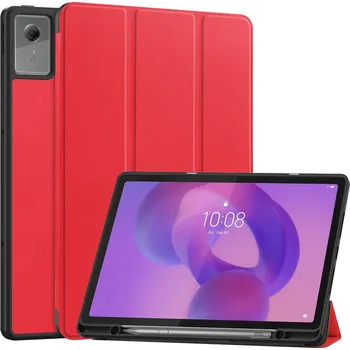 Pouzdro na tablet VSECHNONAMOBIL 126984 LEATHER Zaklápěcí kryt pro Lenovo Idea Tab Plus / Tab K12 červený