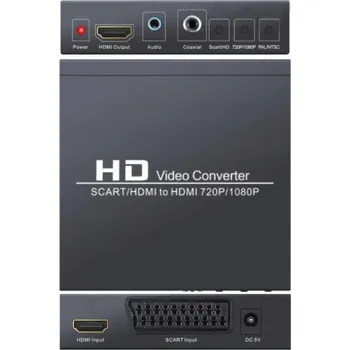 Zabezpečení domácnosti Konvertor Krzymark 47E6 SCART HDMI > HDMI audio černý