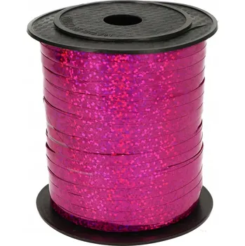 Balónek VÁZACÍ STUHA NA BALÓNKY RŮŽOVÁ HOLOGRAFICKÁ 200M