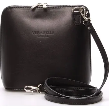 Kabelka Dámská kožená crossbody kabelka černá - ItalY Hannah černá