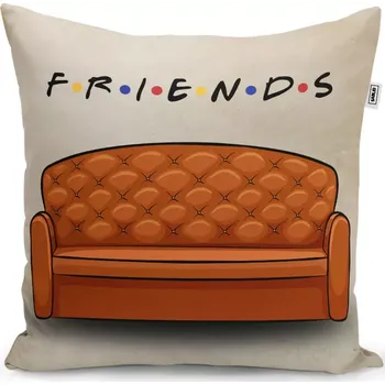 Polštář Sablio Polštář Seriál přátelé FRIENDS Gauč - 40x40 cm