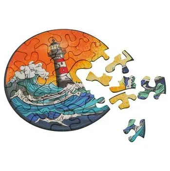 Puzzle CURIOSI Kulaté puzzle Picoli: Maják 33 dílků