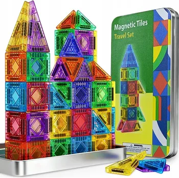 ostatní stavebnice Stavebnice magnetické vzdělávací kreativní kostrukční 36 ks kovová krabička