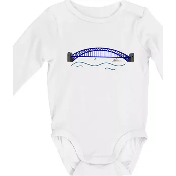 Dětská móda Most Sydney - sebevrah (Moňas) - Body kojenecké s dlouhým rukávem - Dlouhý r. do 3 měs ( Bílá )