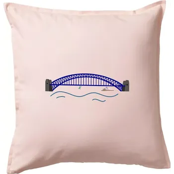 Polštář Most Sydney - sebevrah (Moňas) - Polštář 50x50 - 50x50 - Včetně výplně ( Světle růžová )