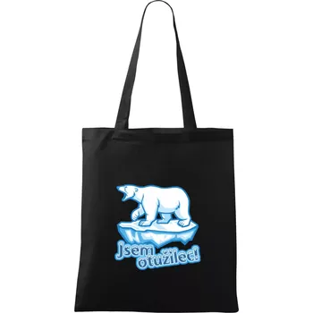 Jsem otužilec - medvěd - Taška bavlněná - 42 x 38 cm ( Černá )