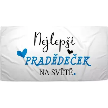 Osuška Sablio Ručník Nejlepší pradědeček na světě - 30x50 cm