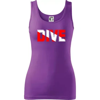 Dámské oblečení Dive nápis vlajka - Dámské tílko - XS ( Fialová )