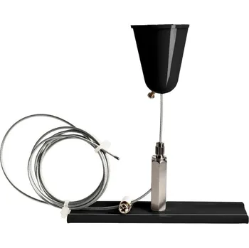 Bodové svítidlo LIGHT IMPRESSIONS Deko-Light kolejnicový systém 3-fázový 230V D Line závěsný držák stropní rozeta 1,5m černá RAL 9011 120 - LIGHT IMPRESSIONS IMPR 710050