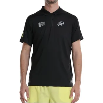 BULLPADEL Pánská polokošile s krátkým rukávem Bullpadel Liceo Černý S ČERNÁ