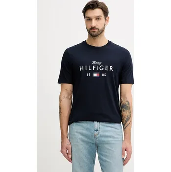 Pánské tričko Bavlněné tričko Tommy Hilfiger MW0MW41455 námořnická modř 59X, vel. M