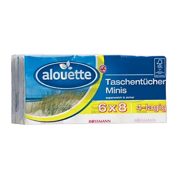 alouette Papírové kapesníky 4vrstvé Mini 6 ks
