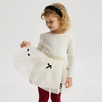 Dívčí šaty Reserved - Tylová sukně s mašličkami - tělová - 549FW-02X - 549FW-02X-80