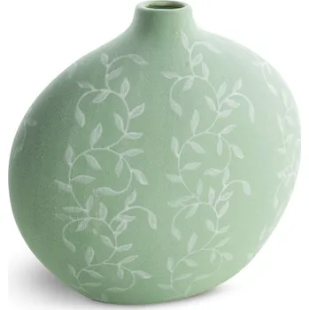 Váza Váza FLORA zelená / bílá