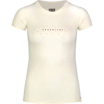 Dámské tričko Bílé dámské bavlněné tričko STICKER - 38