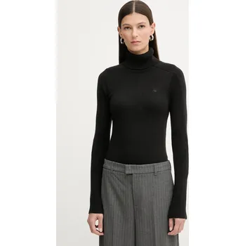 Pánský svetr Vlněný svetr G-Star Core turtle slim knit D27713.B692 černá 99X, vel. S