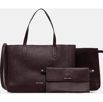 Kabelka Kožená kabelka Marc O'Polo vínová barva, 5000007742 93X, vel. ONE SIZE