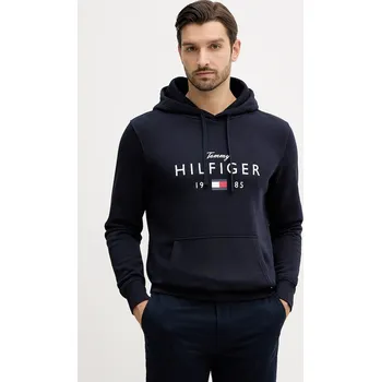 Pánská mikina Mikina Tommy Hilfiger pánská, tmavomodrá barva, s kapucí, s potiskem, MW0MW41427 59X, vel. XL