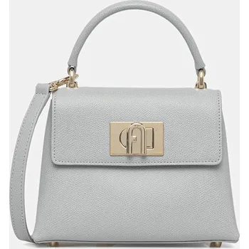 Kožená kabelka Furla Mini Top Handle šedá barva, WB00109 ARE000 CRH00 WB00109.ARE000.CRH00 09X, vel. ONE SIZE