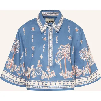 Dámská halenka Alémais Dámská Lněná Halenka Acacia, modrá / světle hnědá /...