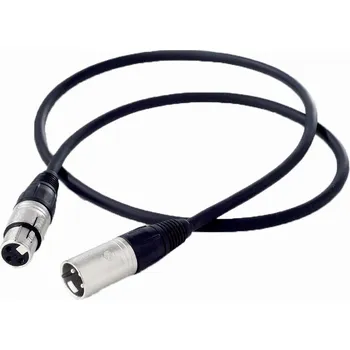 LED páska LIGHT IMPRESSIONS XLR kabel 3-pólový Male/Female Neutrik černý 1m - LIGHT IMPRESSIONS IMPR 819066