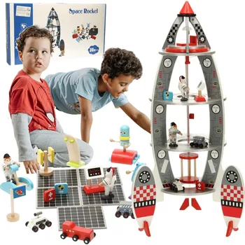 Aga Dětská dřevěná raketová loď
