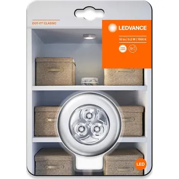 Svítidlo LEDVANCE DOT-it classic LED svítidlo stříbrné stříbrná, čirá LED celkem 0,23 W