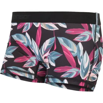 Dámské spodní prádlo SENSOR COOLMAX IMPRESS dámské kalhotky s nohavičkou černá/leaves XL