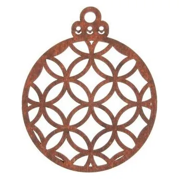 Set školních potřeb Bombka drewniana ażurowa 3szt malowana