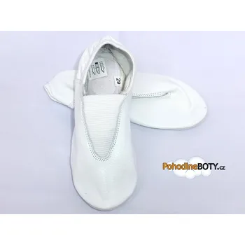 Dětská sálová obuv Dětské gymnastické cvičky piškoty kůže (3-06-03)