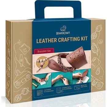 Vybavení pro přežití BeaverCraft Sada na výrobu náramků Leather Crafting Kit Bracelet Set