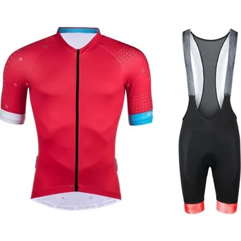cyklistický dres Force GAME červený cyklistický dres + Force STRIPE černo-červené cyklokraťasy červený M + DÁREK