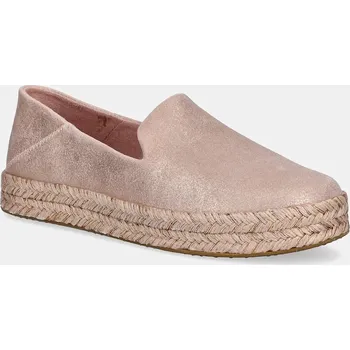 Dámské tenisky Espadrilky Toms PALE ROSE METALLIC SUEDE 10021868 růžová 03X, EUR 41