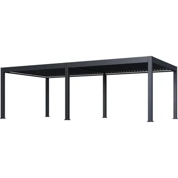 Zahrada Rojaplast Luxusní ELEKTRICKÁ bioklimatická pergola PRESTIGE 8x4 m, hliník - volně stojící